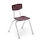 Virco 3000 Series 16" Classroom Chair, 3rd - 4th Grade with Nylon Glides - Wine Seat 3016 - alternate 1